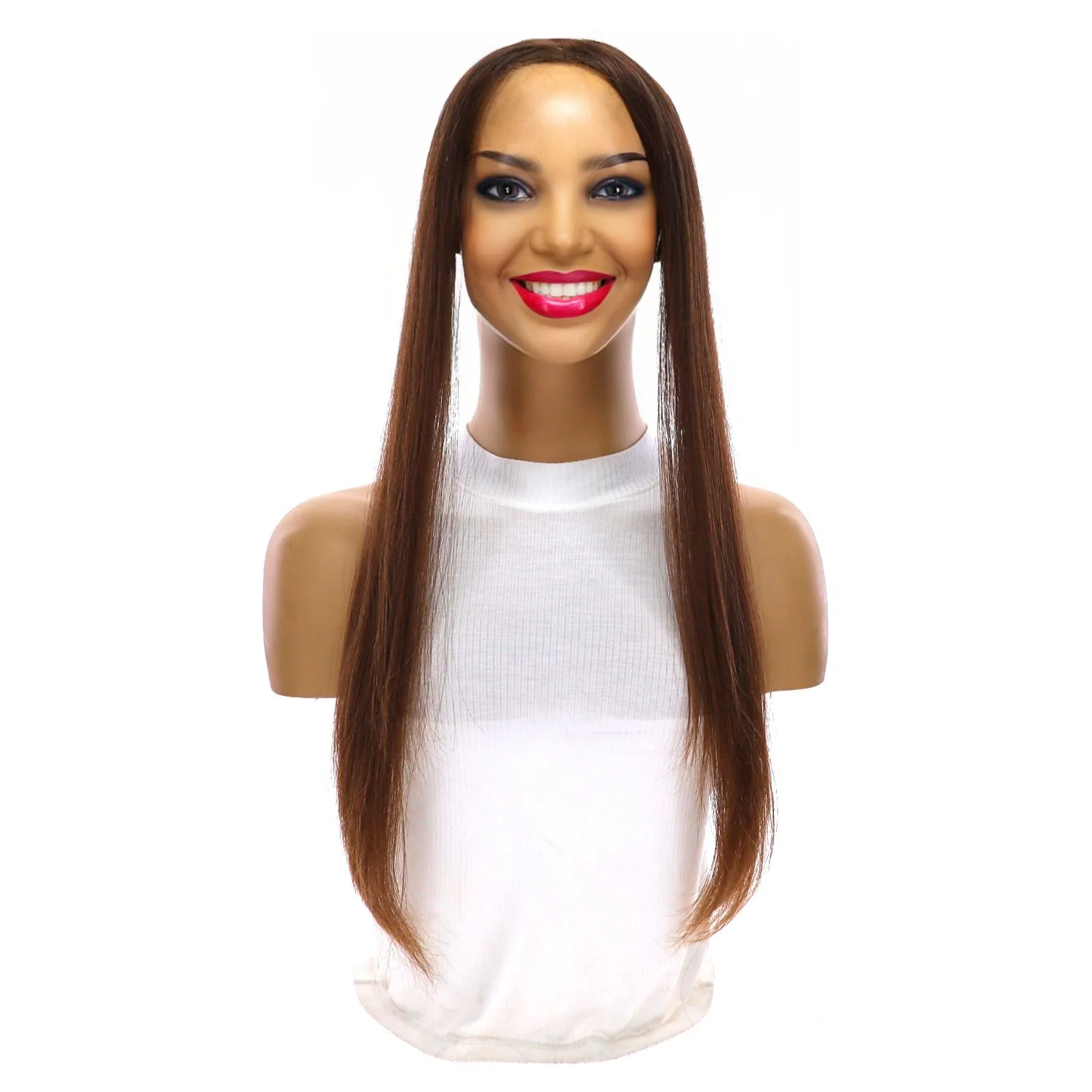16" Hairline Topper #8 Warm Medium Brown - Image 2