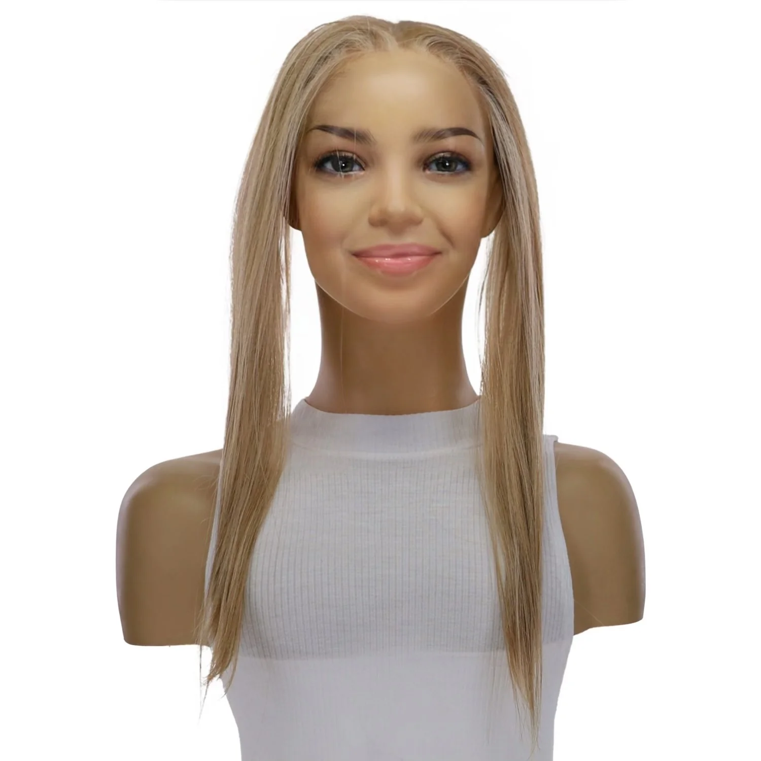 16" Hairline Topper #Ash Blonde w/ No Rooting - Image 2