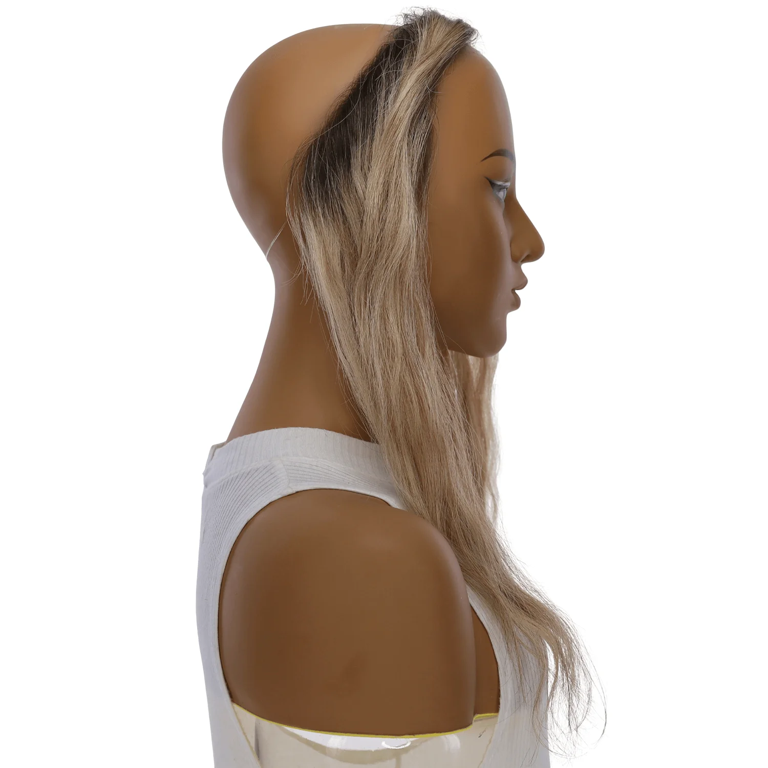 16" Hairline Topper #Ashy Blonde w/ Highlights Wavy - Image 3