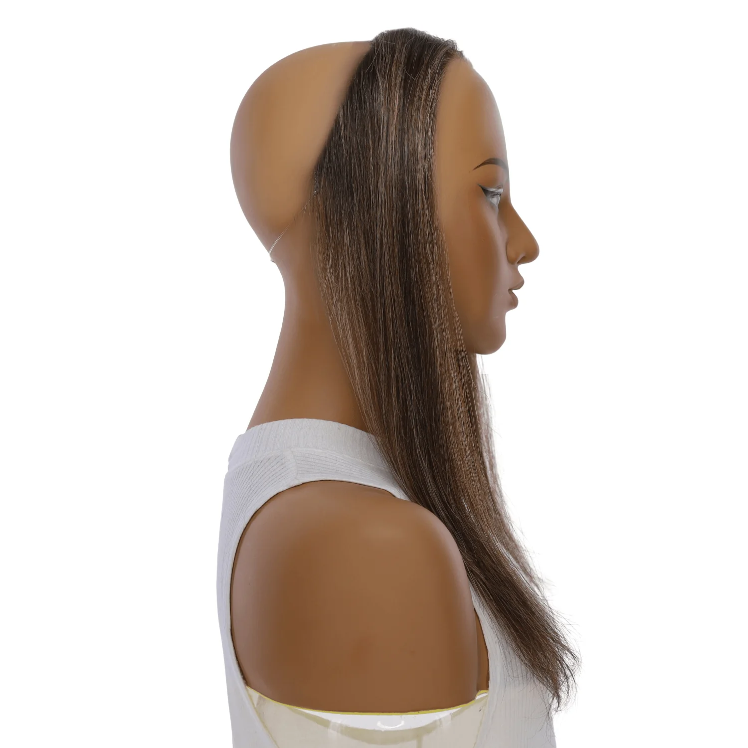 16" Hairline Topper #Dark Brown w/ Highlights - Image 3