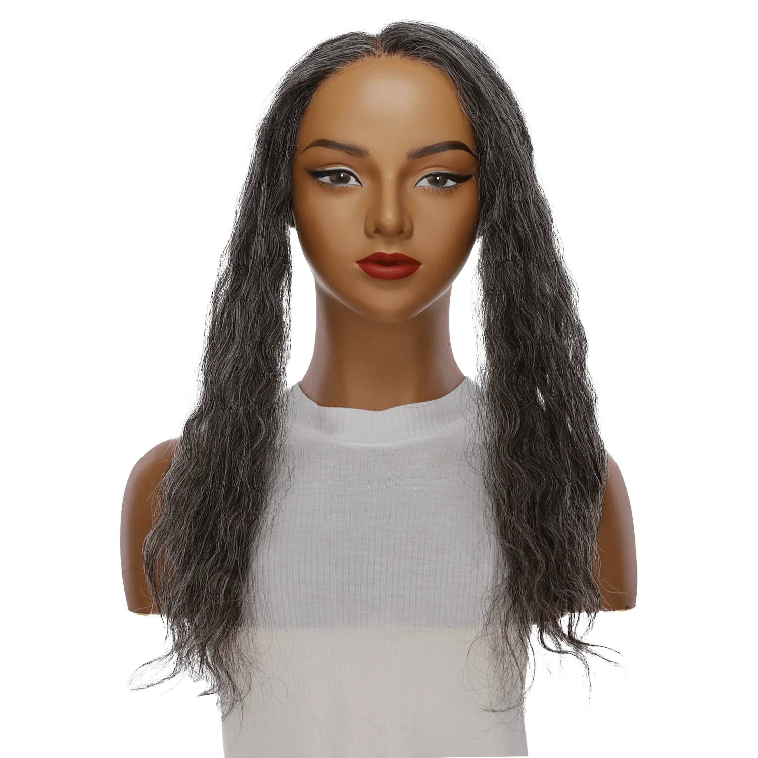 16" Hairline Topper #Grey B (more grey) Wavy - Image 2