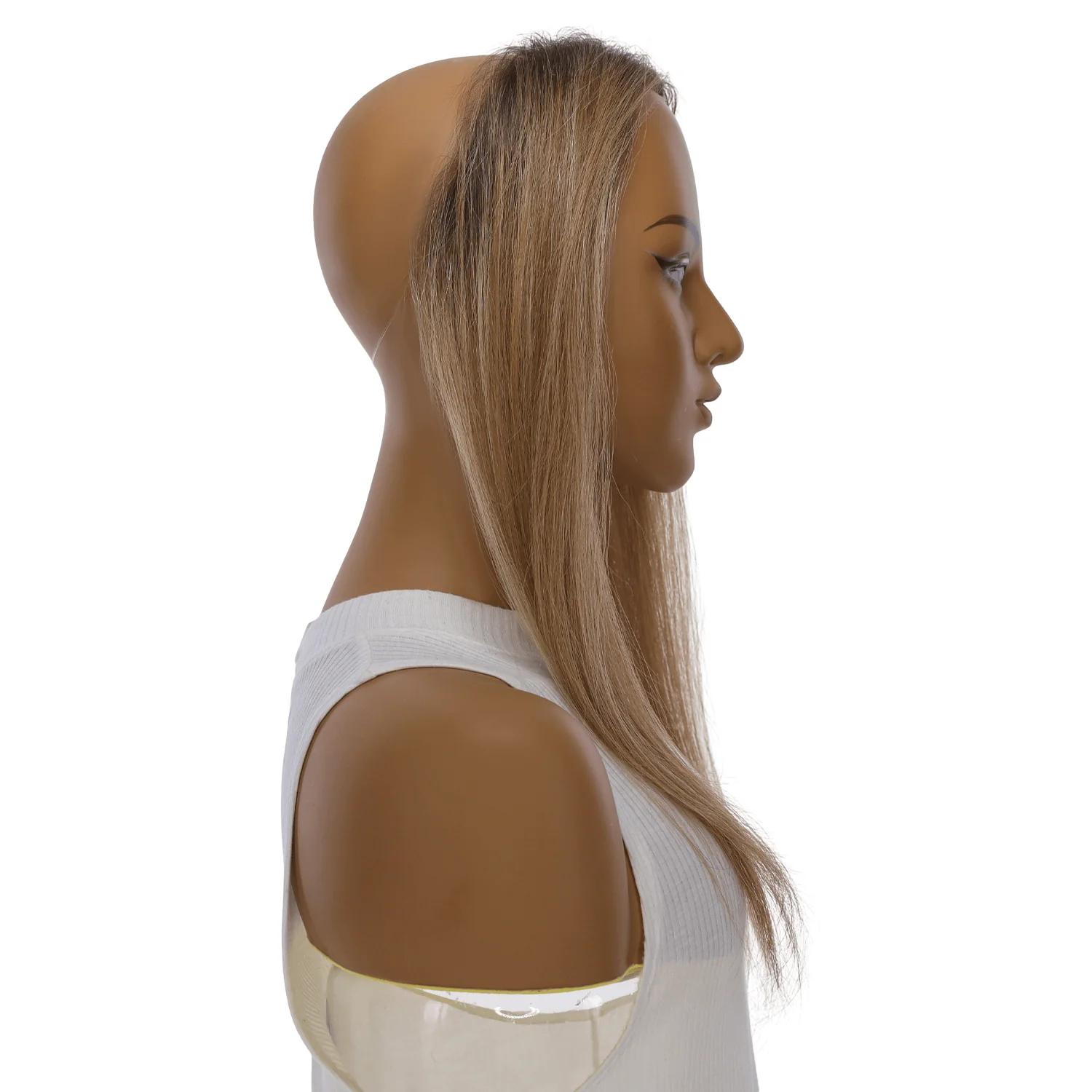 16" Hairline Topper #Medium Blonde w/ Highlights - Image 3
