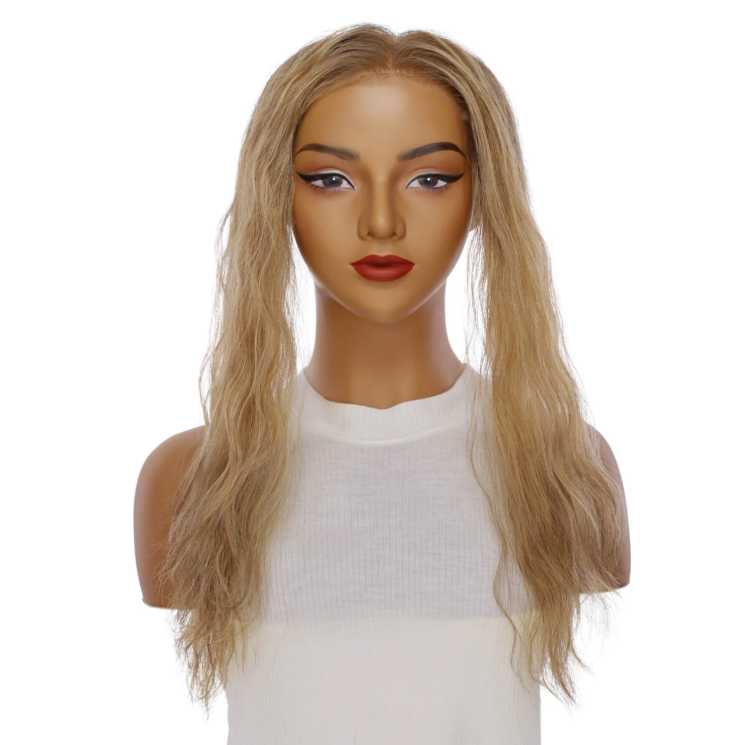 16" Hairline Topper #Medium Blonde Wavy - Image 2