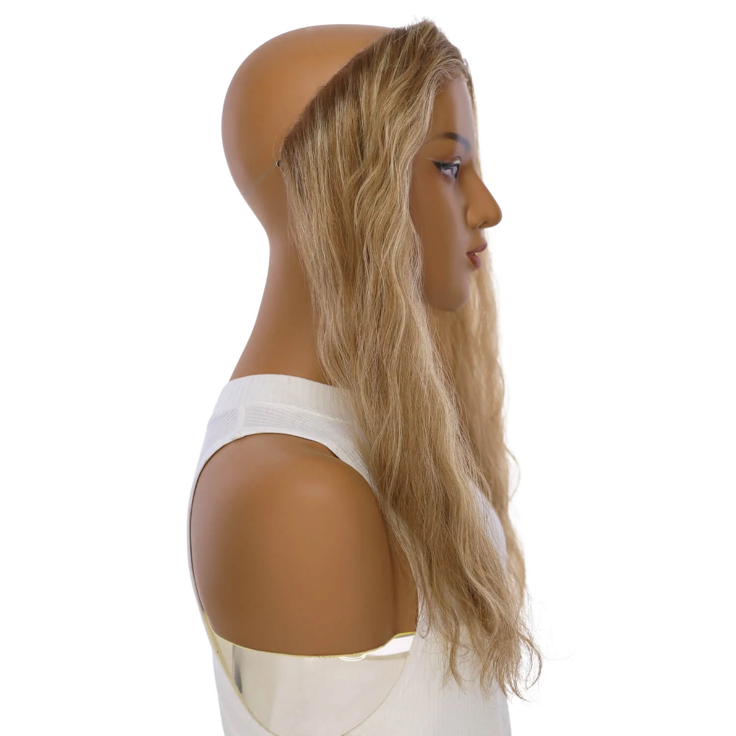 16" Hairline Topper #Medium Blonde Wavy - Image 3