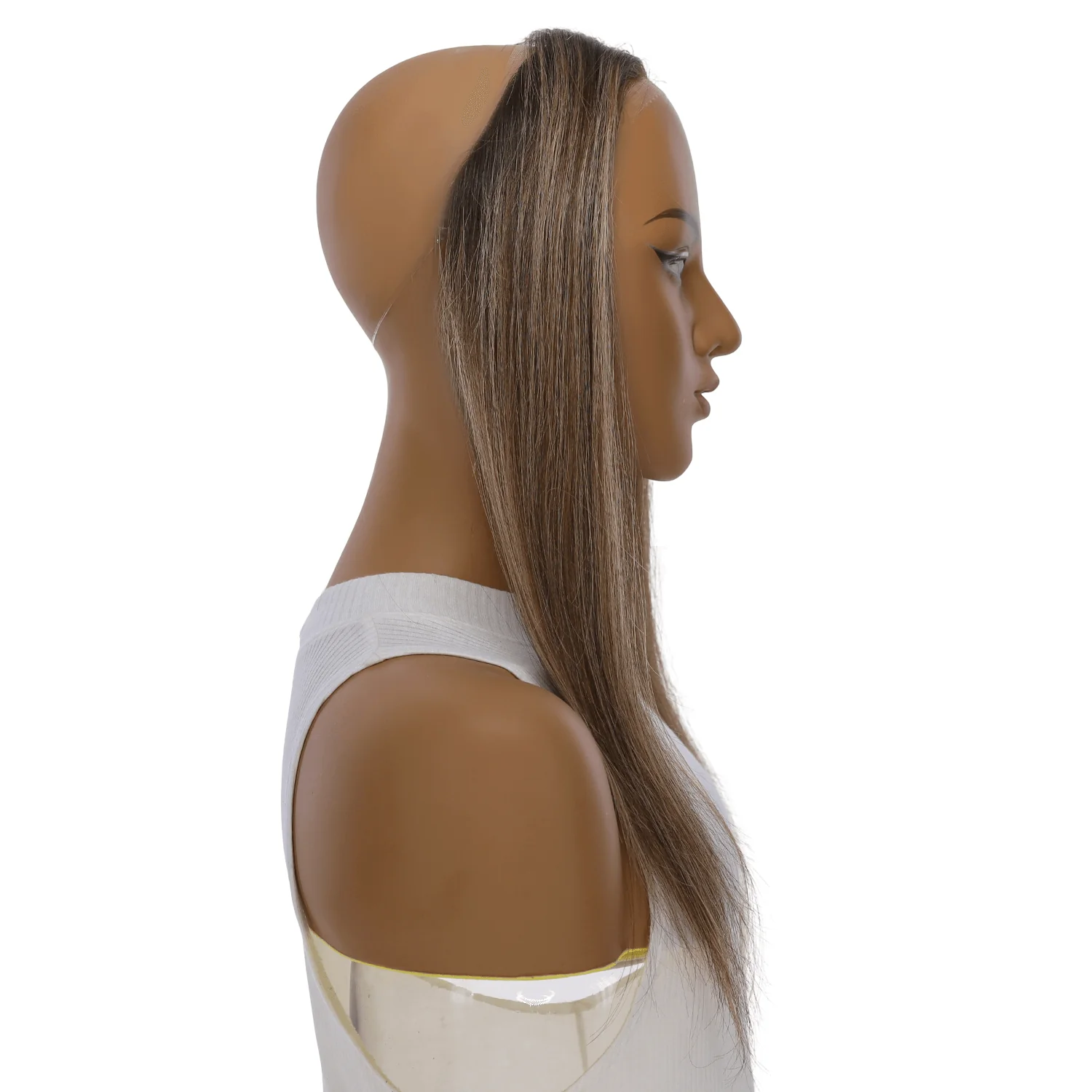 16" Hairline Topper #Medium Brown w/ Highlights - Image 3