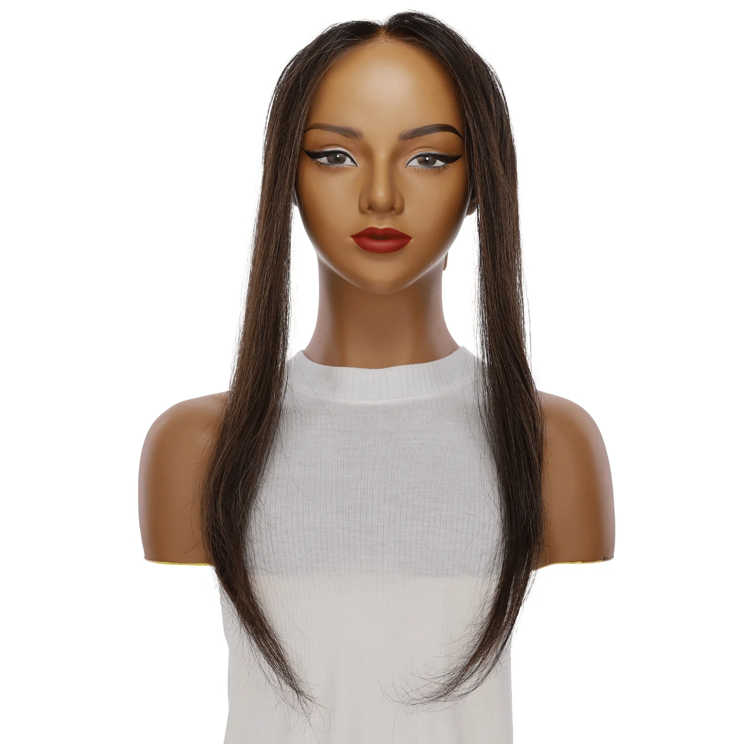 16" Hairline Topper #Soft Black w/ Highlights - Image 2