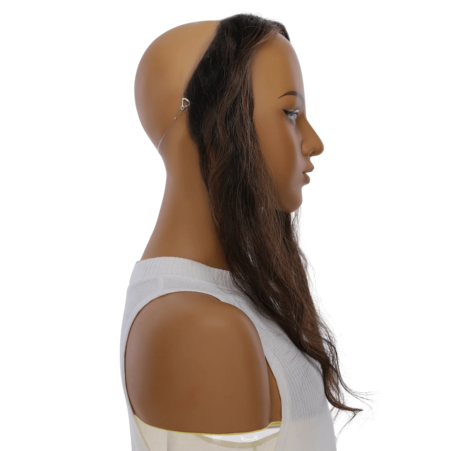 16" Hairline Topper #Soft Black w/ Highlights Wavy - Image 3
