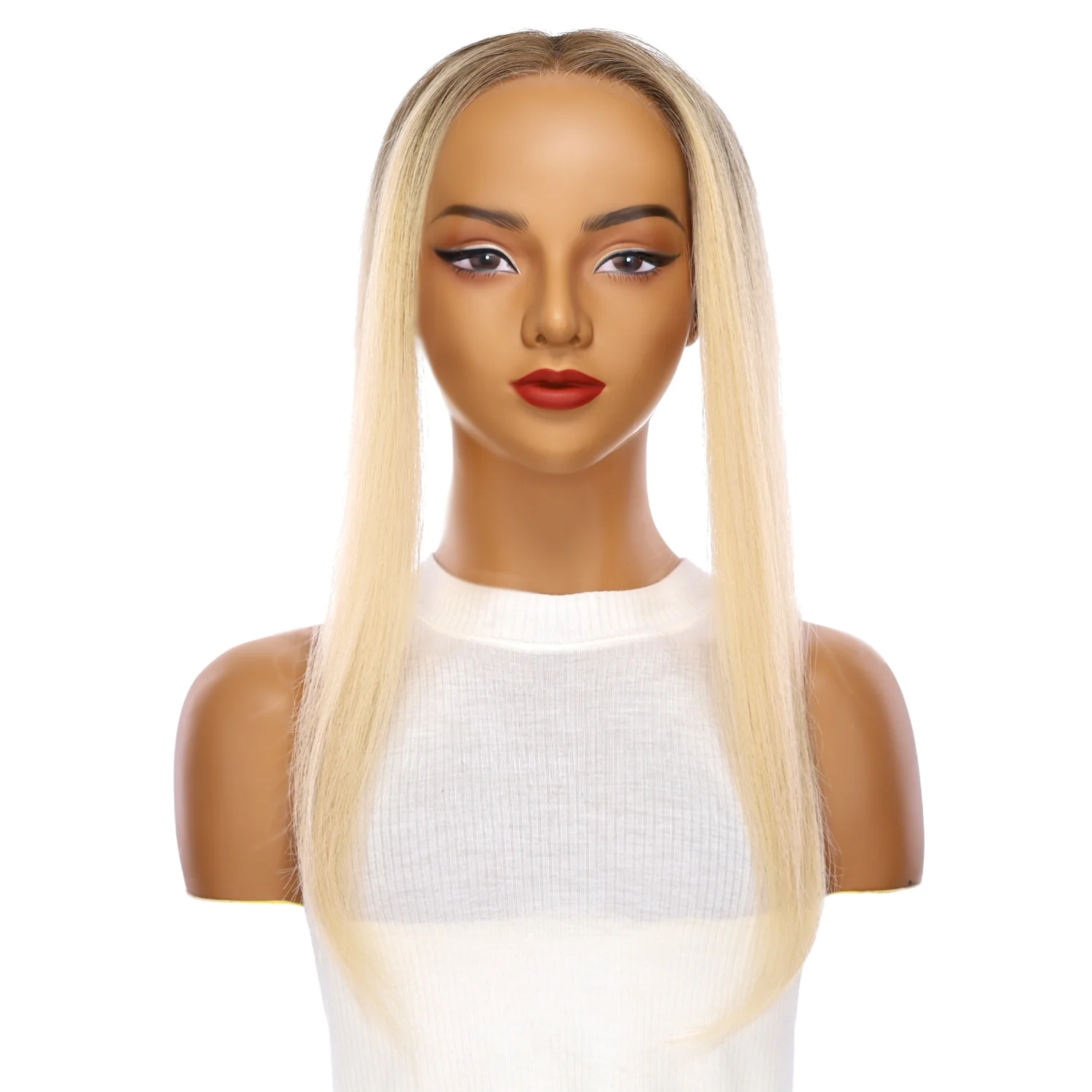16" Hairline Topper #Warm Platinum Blonde - Image 2