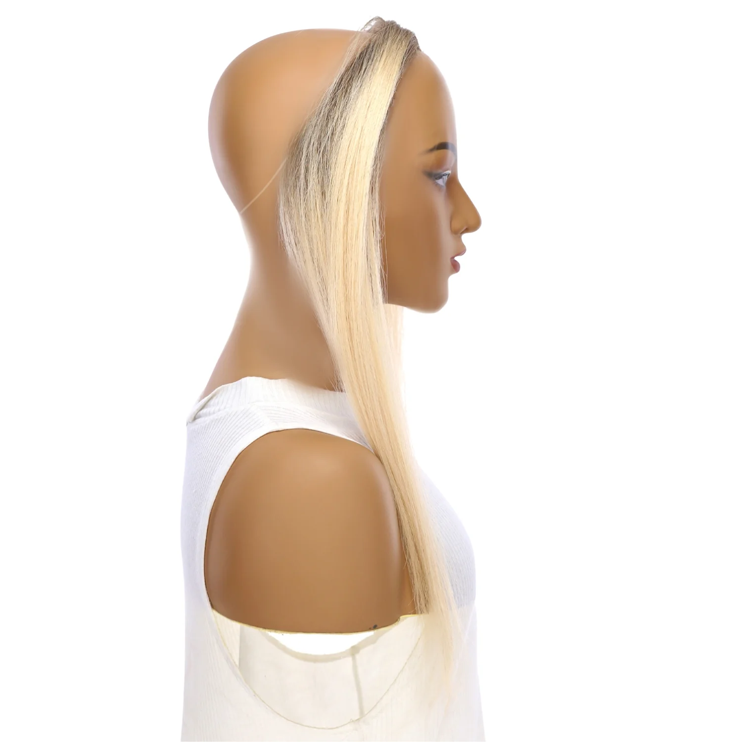 16" Hairline Topper #Warm Platinum Blonde - Image 3