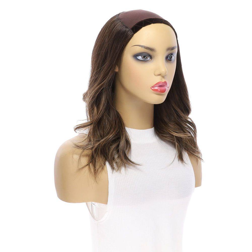 16" HatFall Wig Dark Brown Balayage - Image 5
