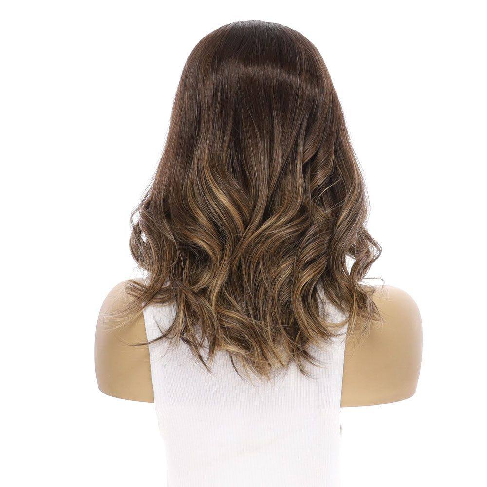 16" HatFall Wig Dark Brown Balayage - Image 7
