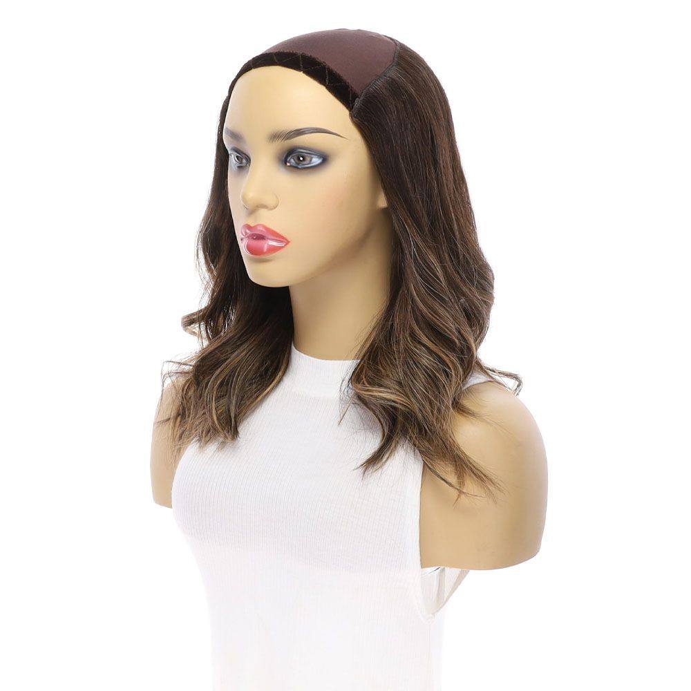 16" HatFall Wig Dark Brown Balayage - Image 8