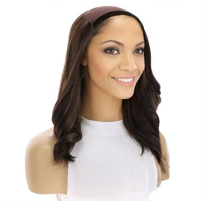 16" HatFall Wig Dark Brown - Image 3