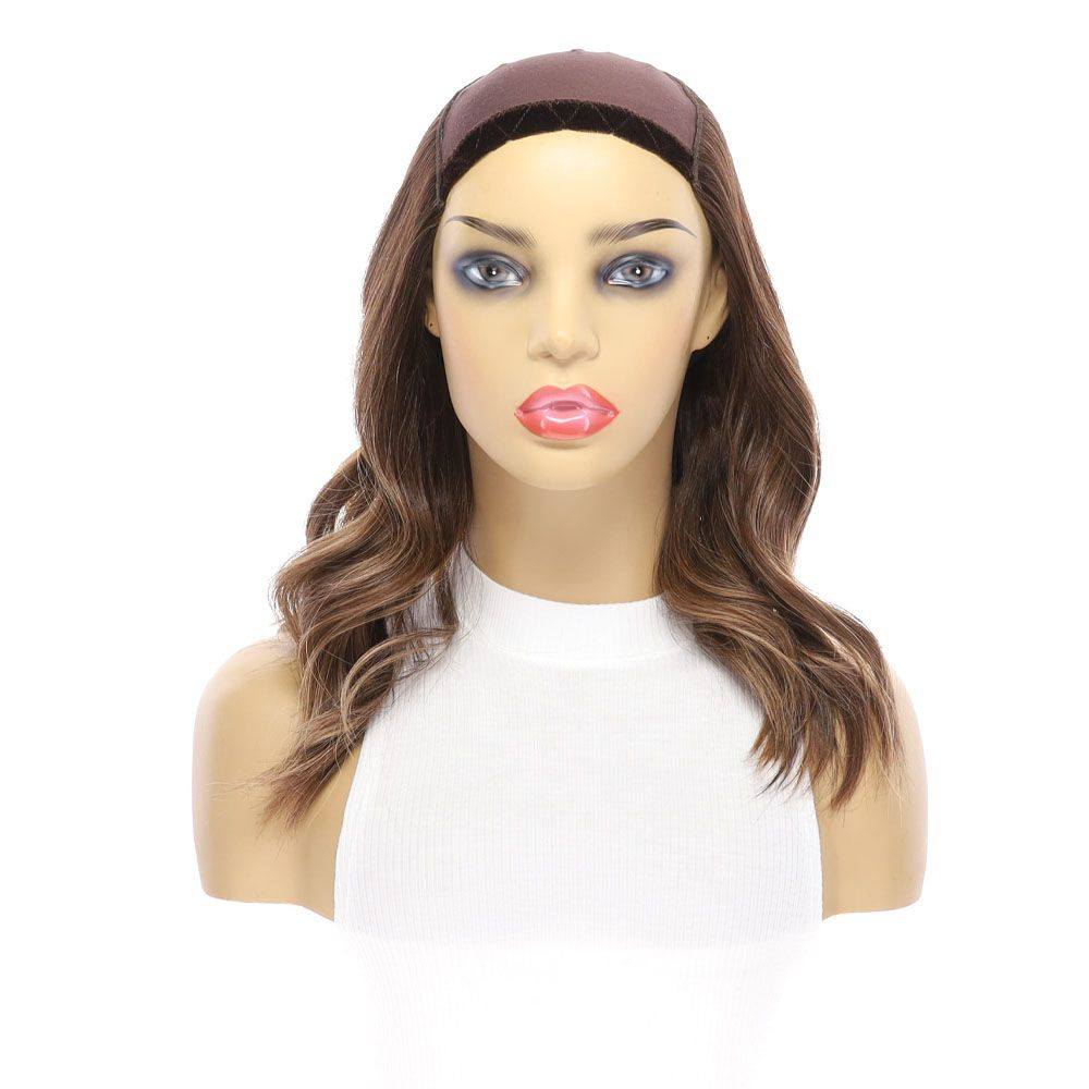 16" HatFall Wig Medium Brown Balayage - Image 7