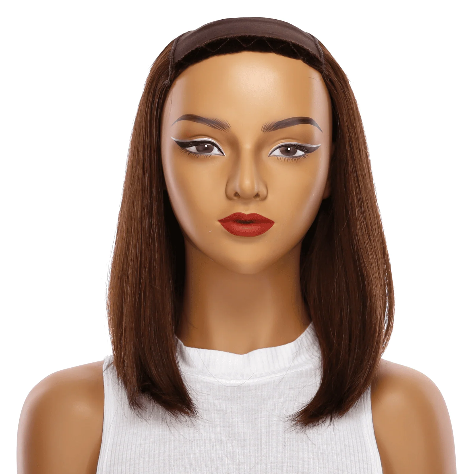 16" HatFall Wig Auburn - Image 2