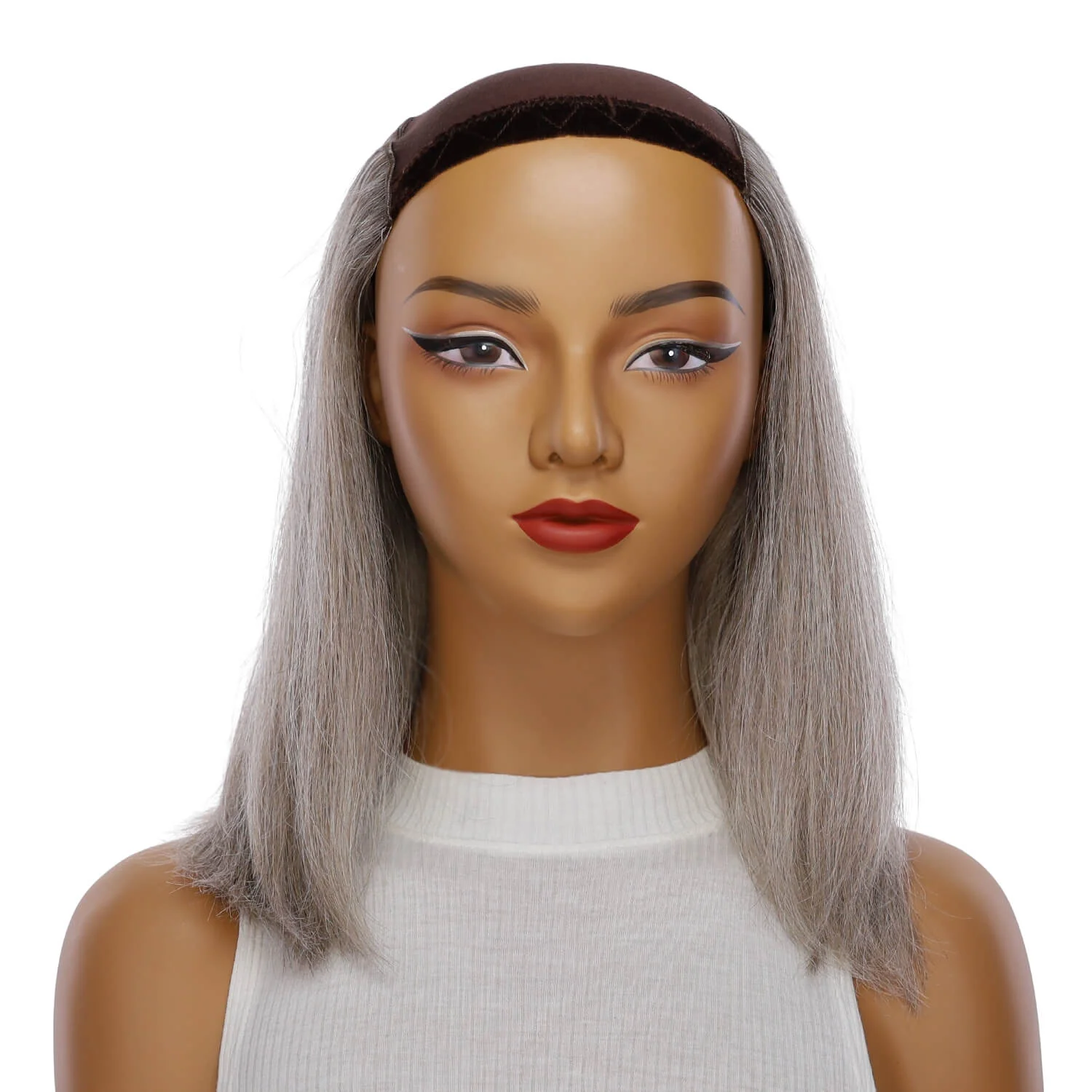 16" HatFall Wig Champagne Grey - Image 2