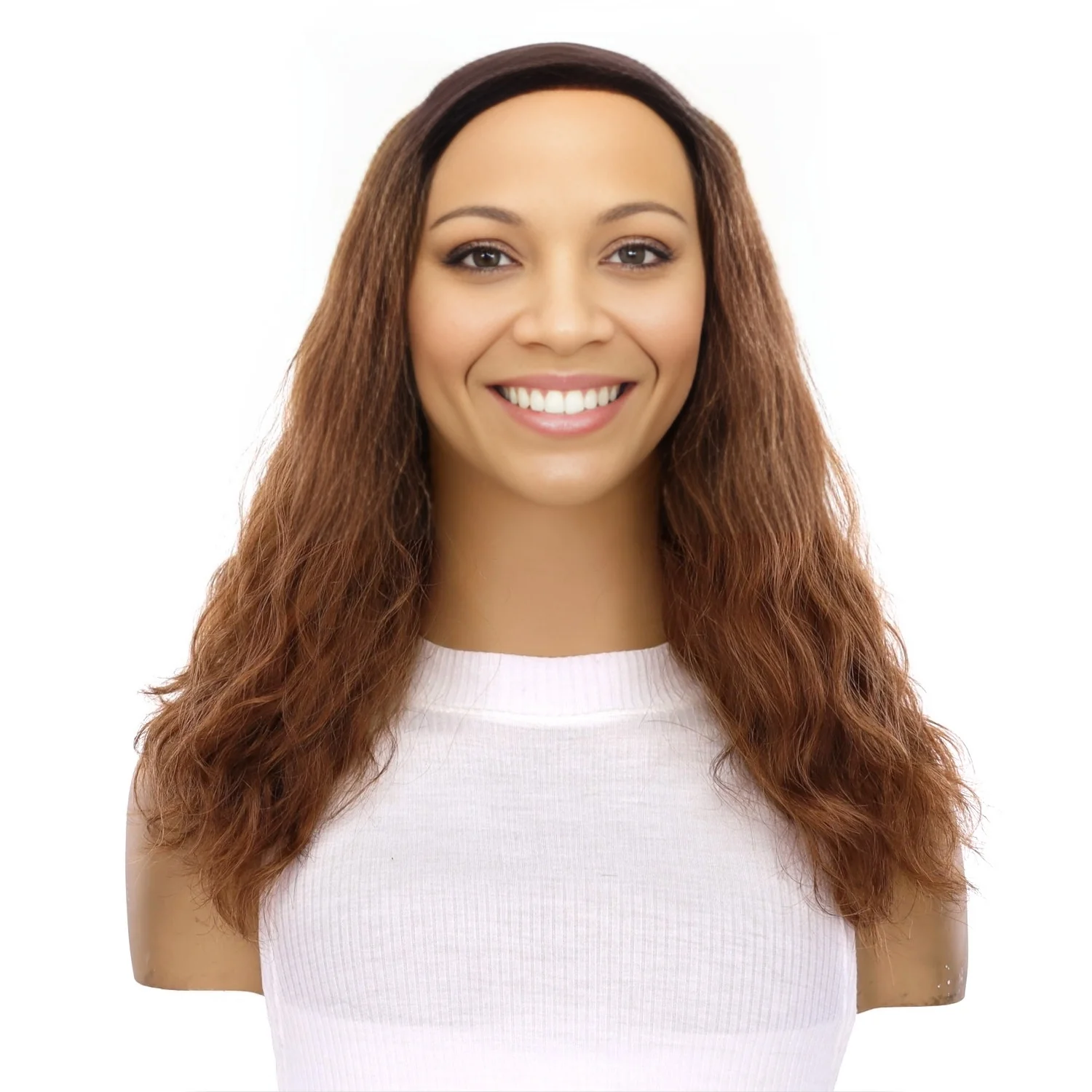 16" HatFall Wig Copper Wavy - Image 2
