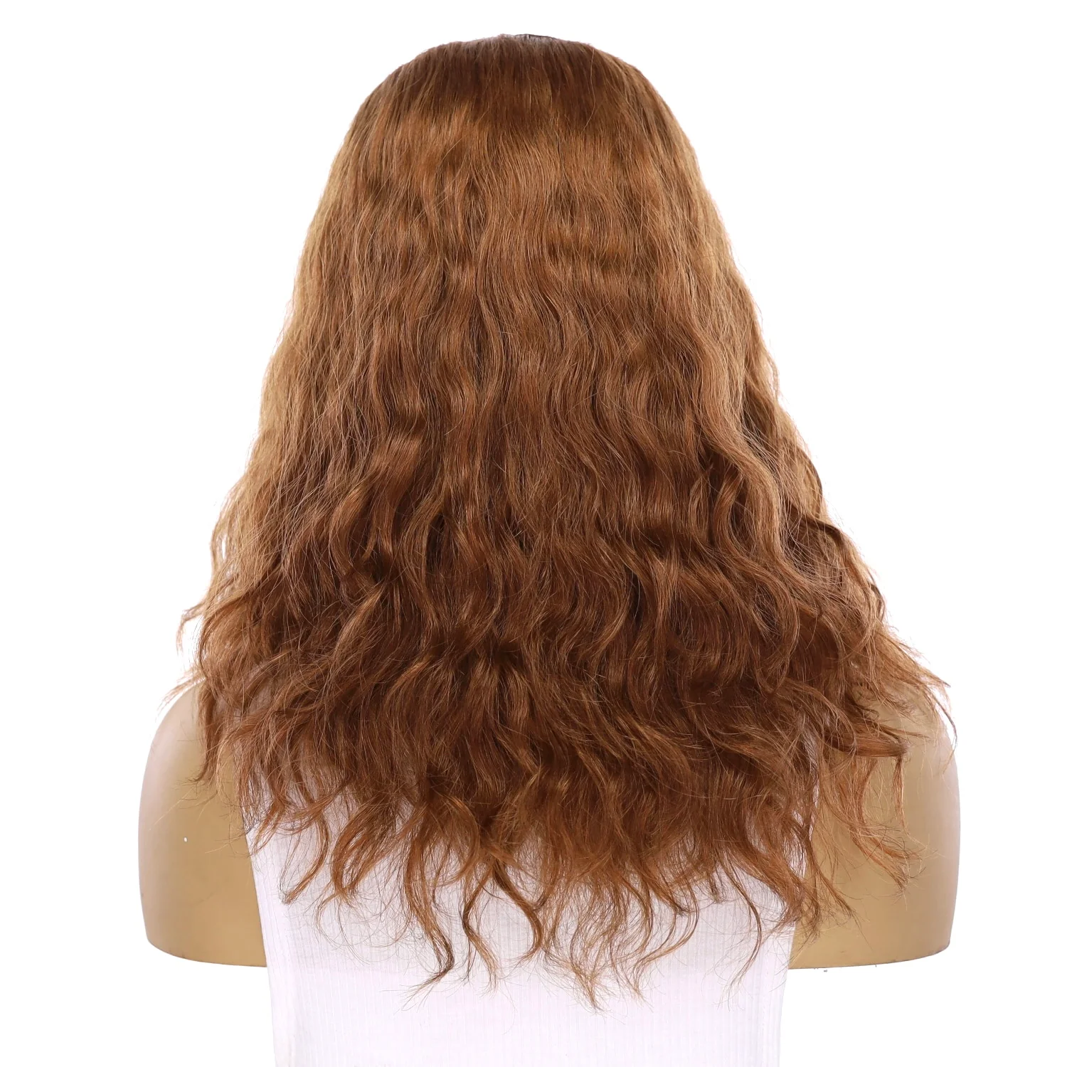 16" HatFall Wig Copper Wavy - Image 3