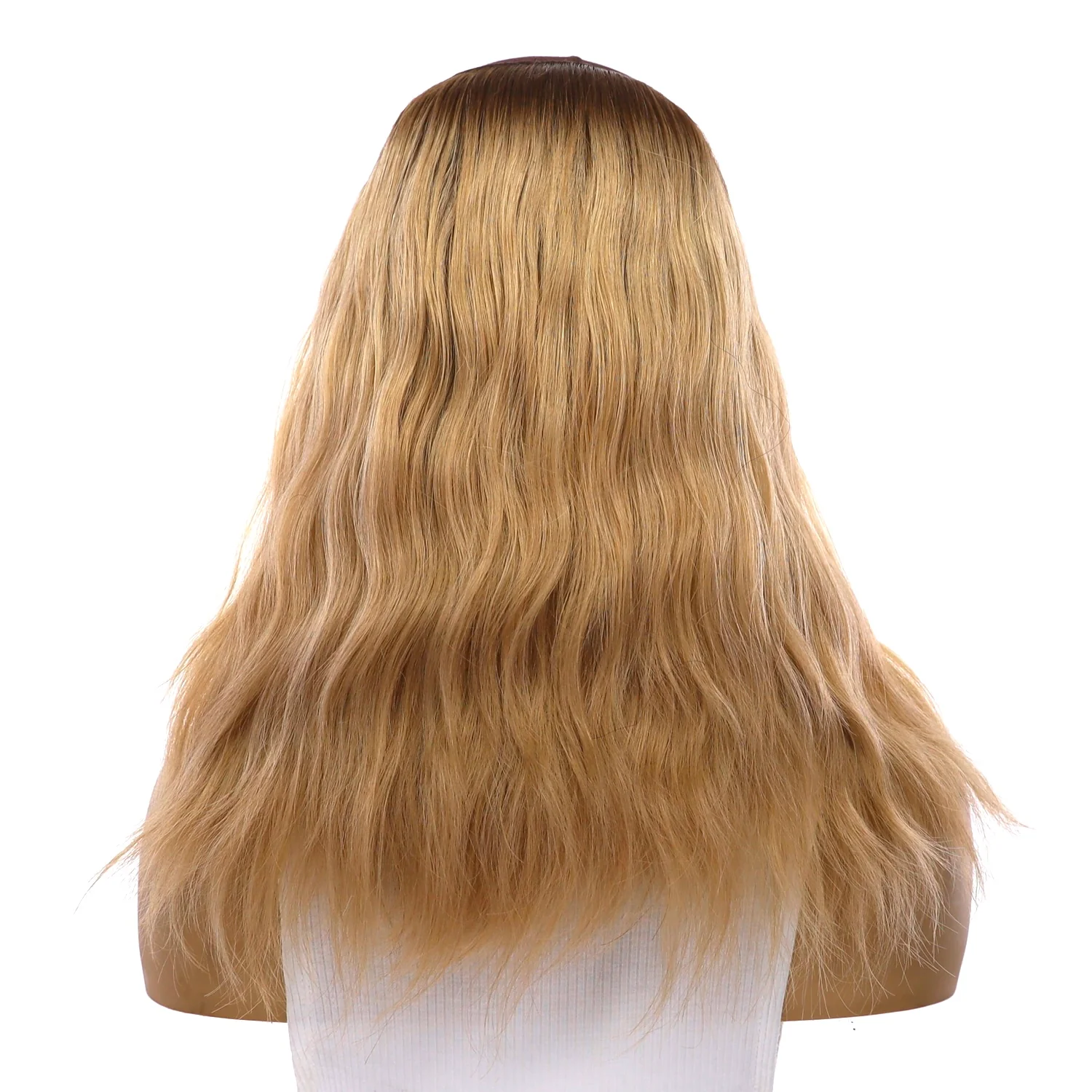 16" HatFall Wig Golden Blonde Wavy - Image 3
