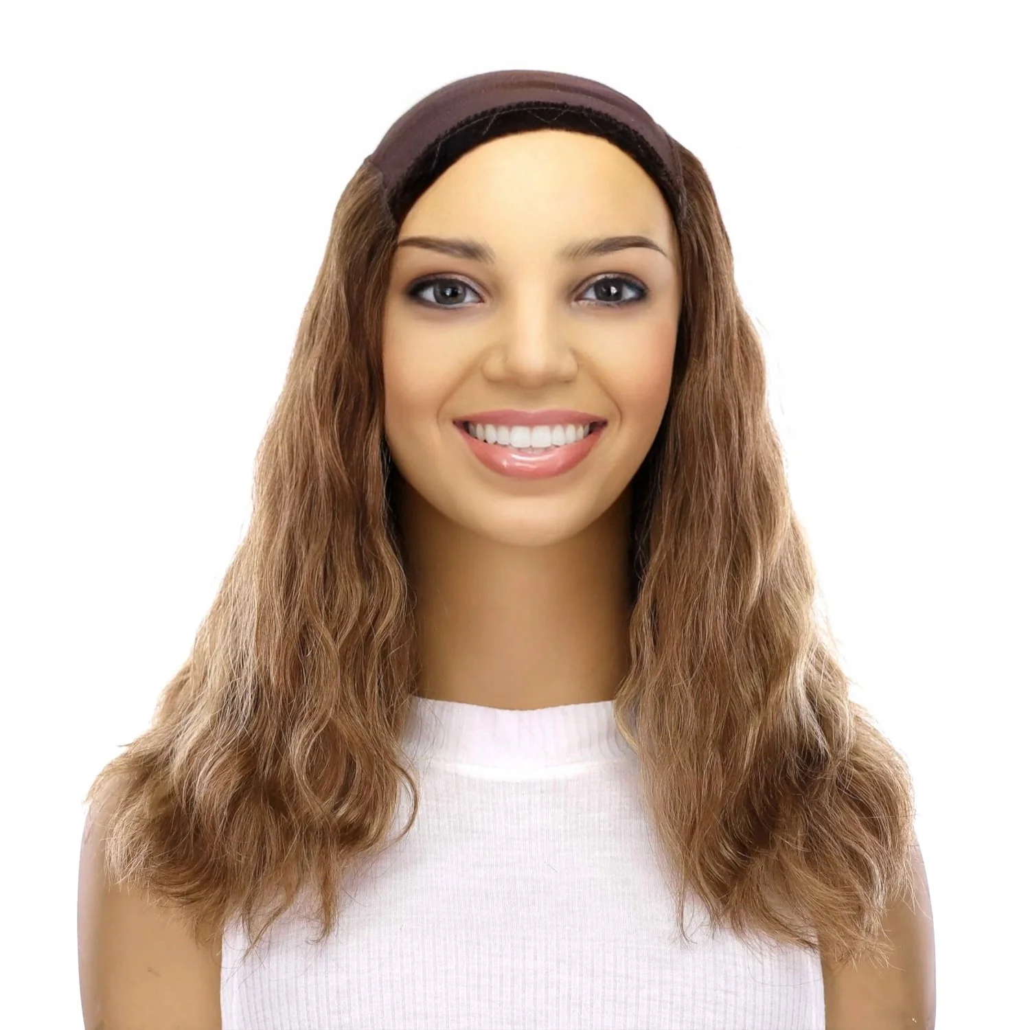 16" HatFall Wig Light Brown Babylight Wavy - Image 2