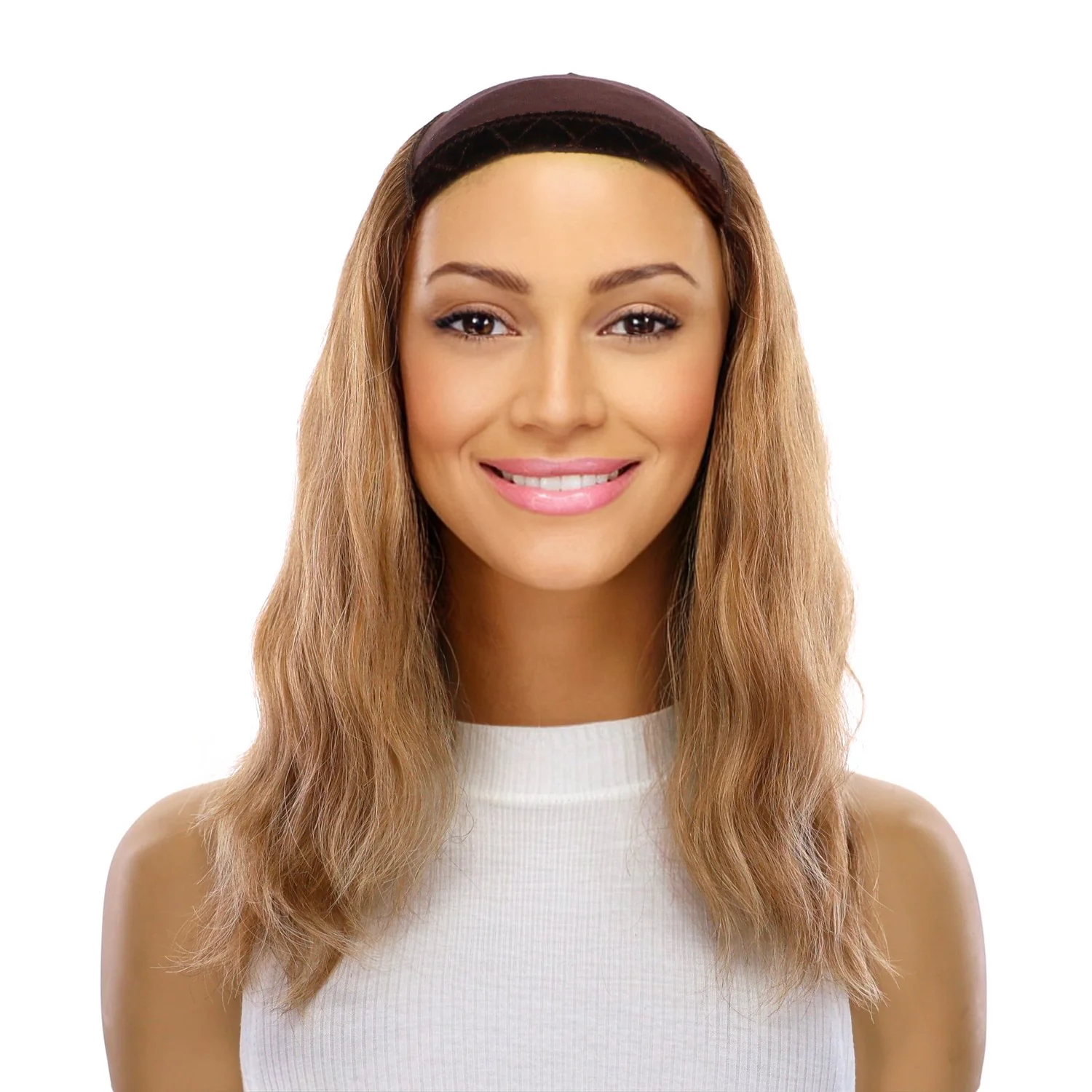 16" HatFall Wig Medium Blonde Wavy - Image 2