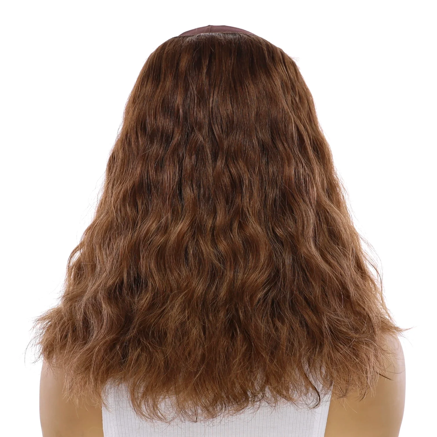 16" HatFall Wig Medium Brown Babylight Wavy - Image 3