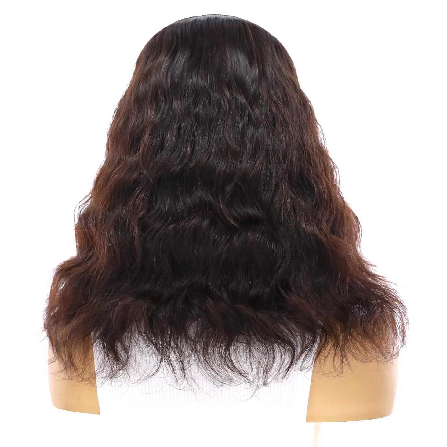 16" HatFall Wig Natural Black Wavy - Image 3
