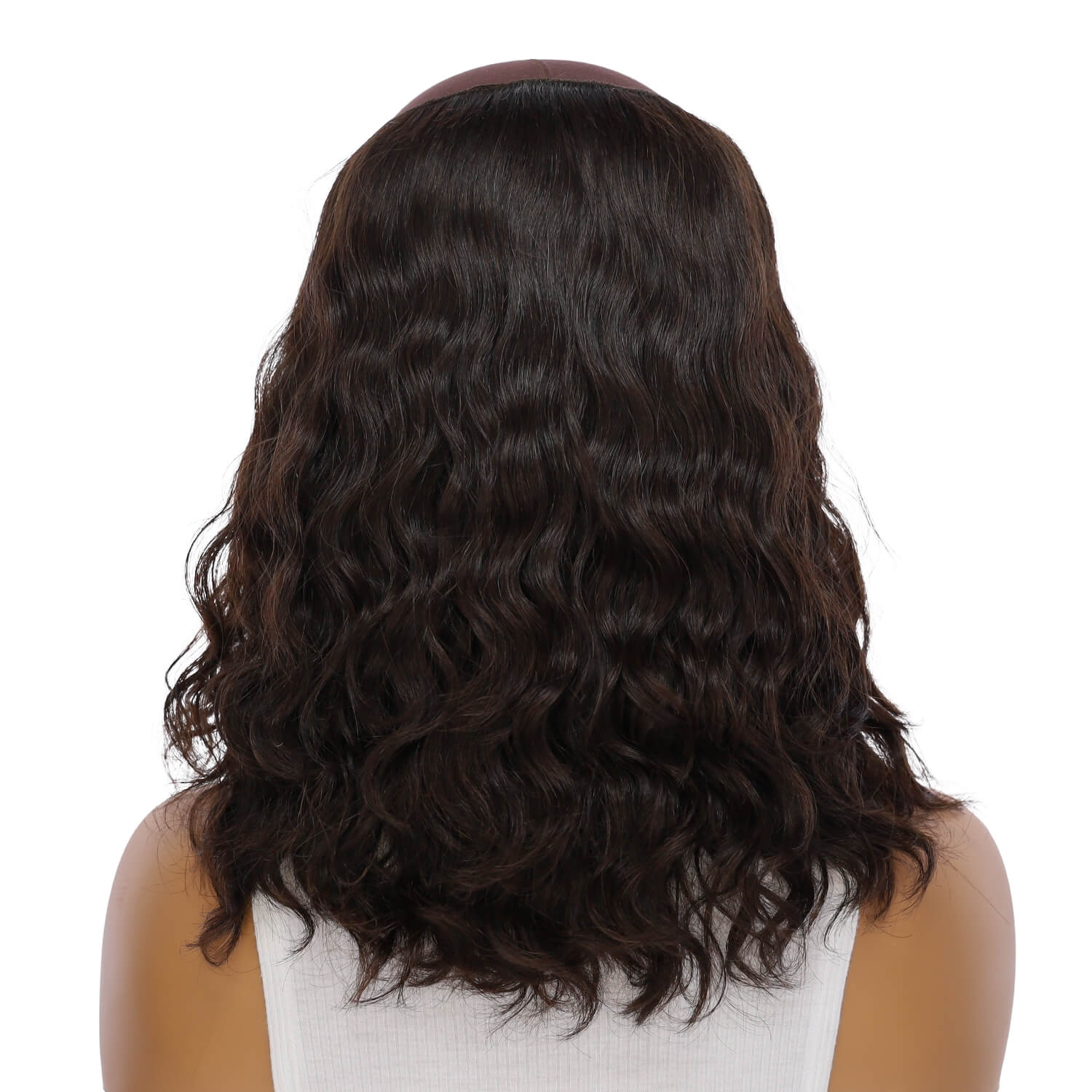 16" HatFall Wig Soft Black Wavy - Image 3