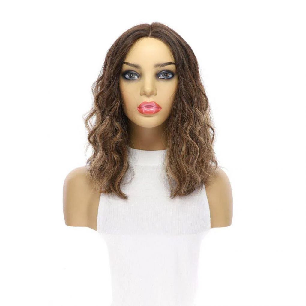 16" Divine Lace Top Wig Dark Brown Balayage Wavy - Image 5
