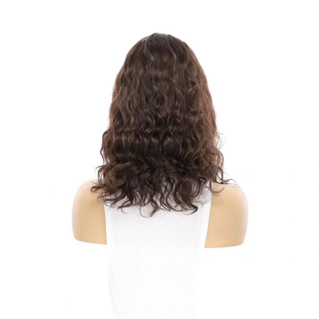 16" Divine Lace Top Wig Dark Brown Wavy - Image 6