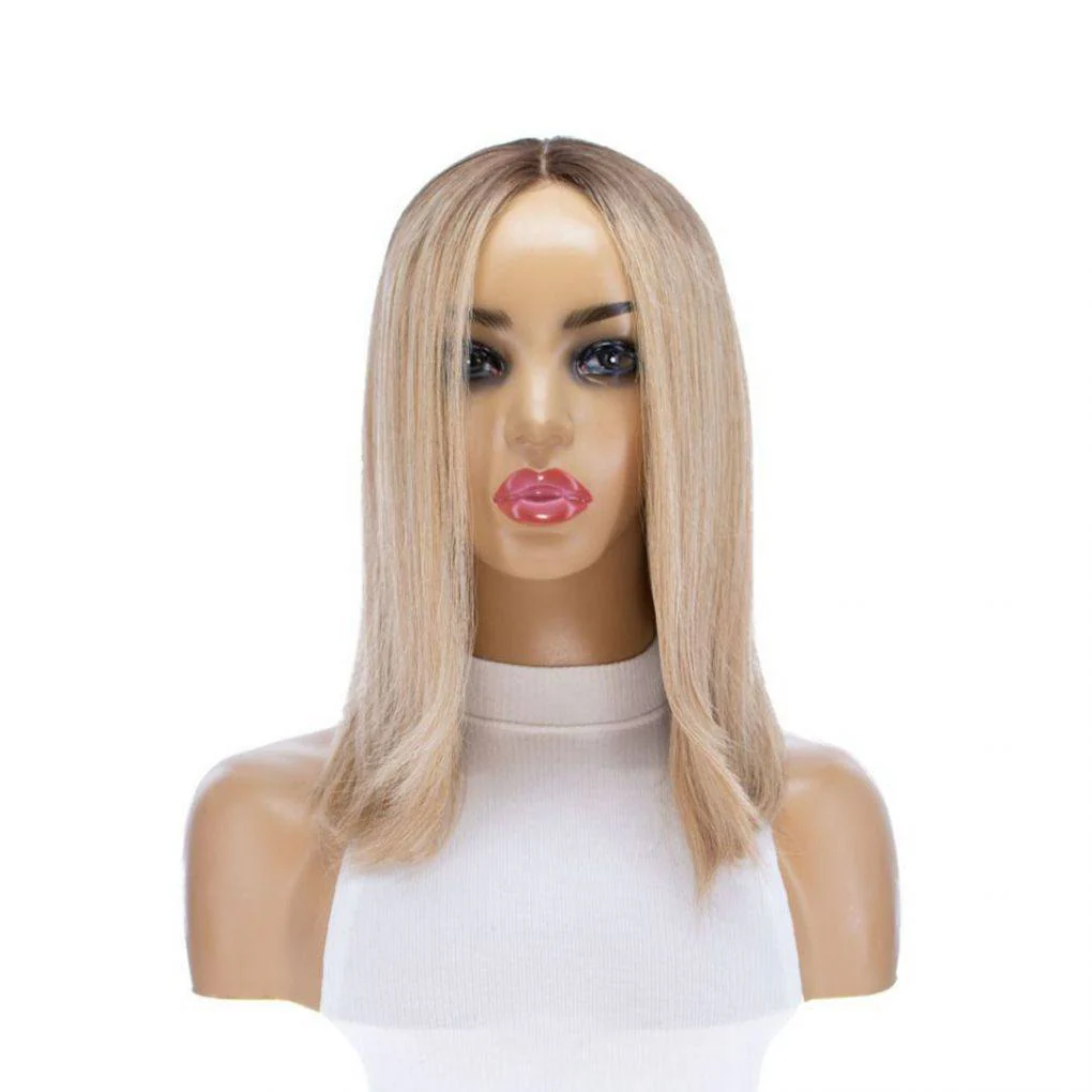 16" Divine Lace Top Wig Golden Blonde w/ Partial Rooting - Image 5
