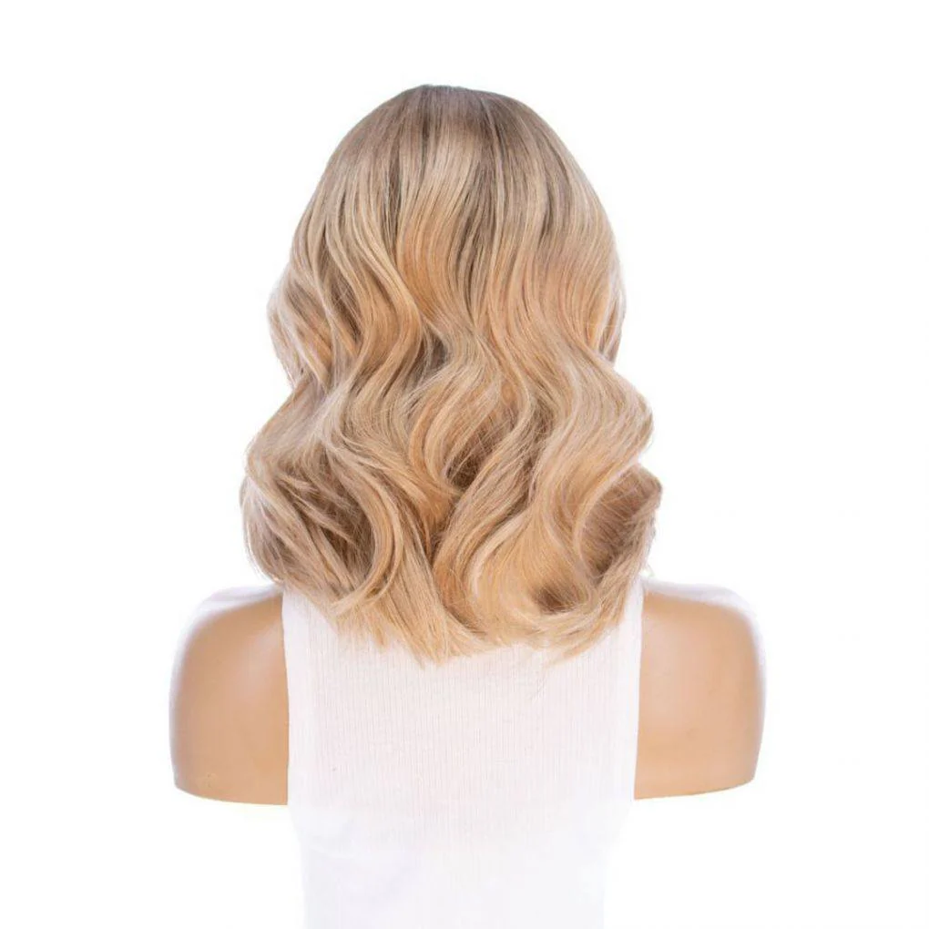 16" Divine Lace Top Wig Golden Blonde w/ Partial Rooting - Image 6