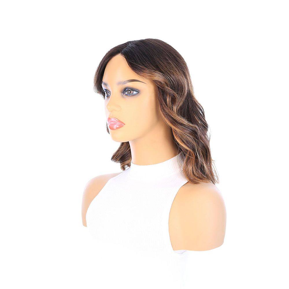 16" Divine Luxe Lace Top Wig #Dark Brown w/ Honey Blonde Balayage - Image 3