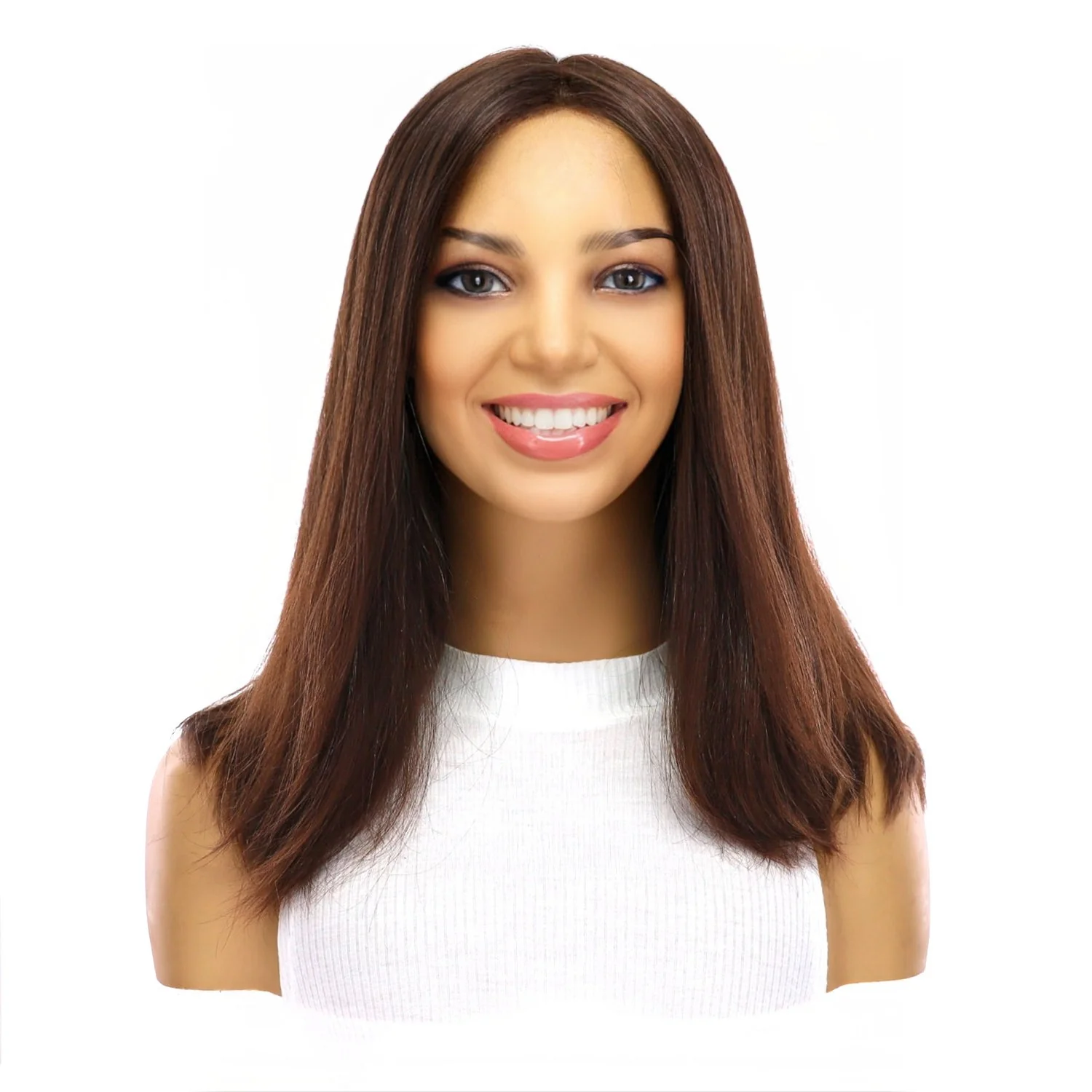 16" Divine Luxe Lace Top Wig #4 Dark Brown - Image 2
