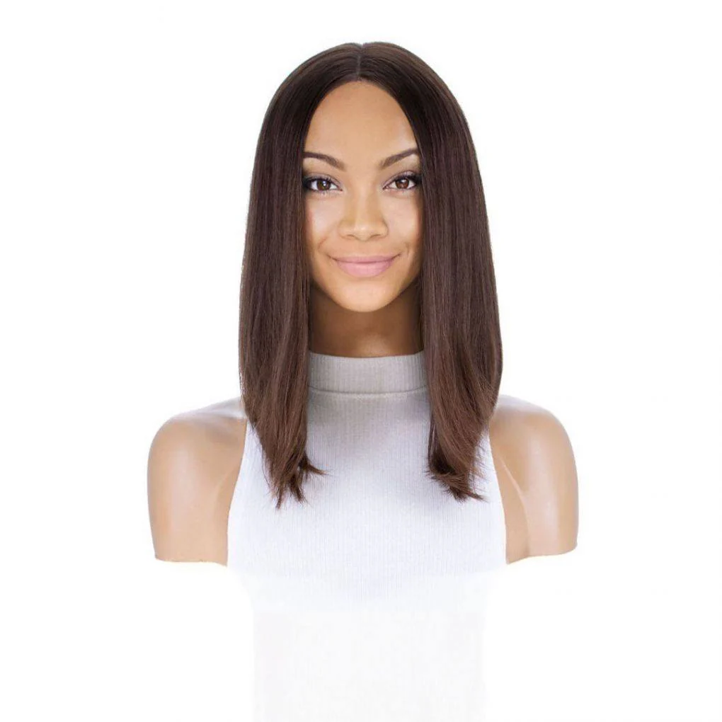 16" Divine Luxe Lace Top Wig #6 Neutral Medium Brown - Image 2