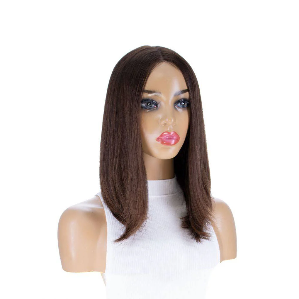16" Divine Luxe Lace Top Wig #6 Neutral Medium Brown - Image 3