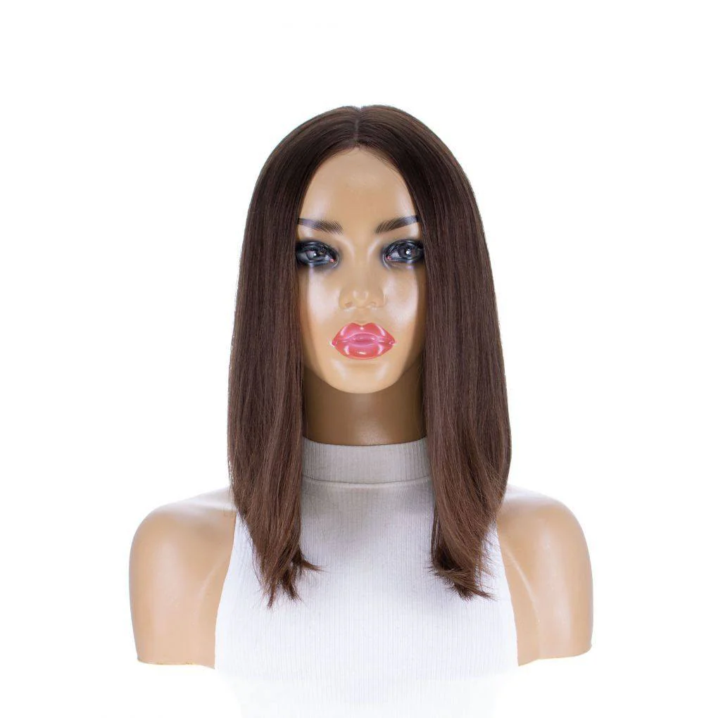 16" Divine Luxe Lace Top Wig #6 Neutral Medium Brown - Image 4