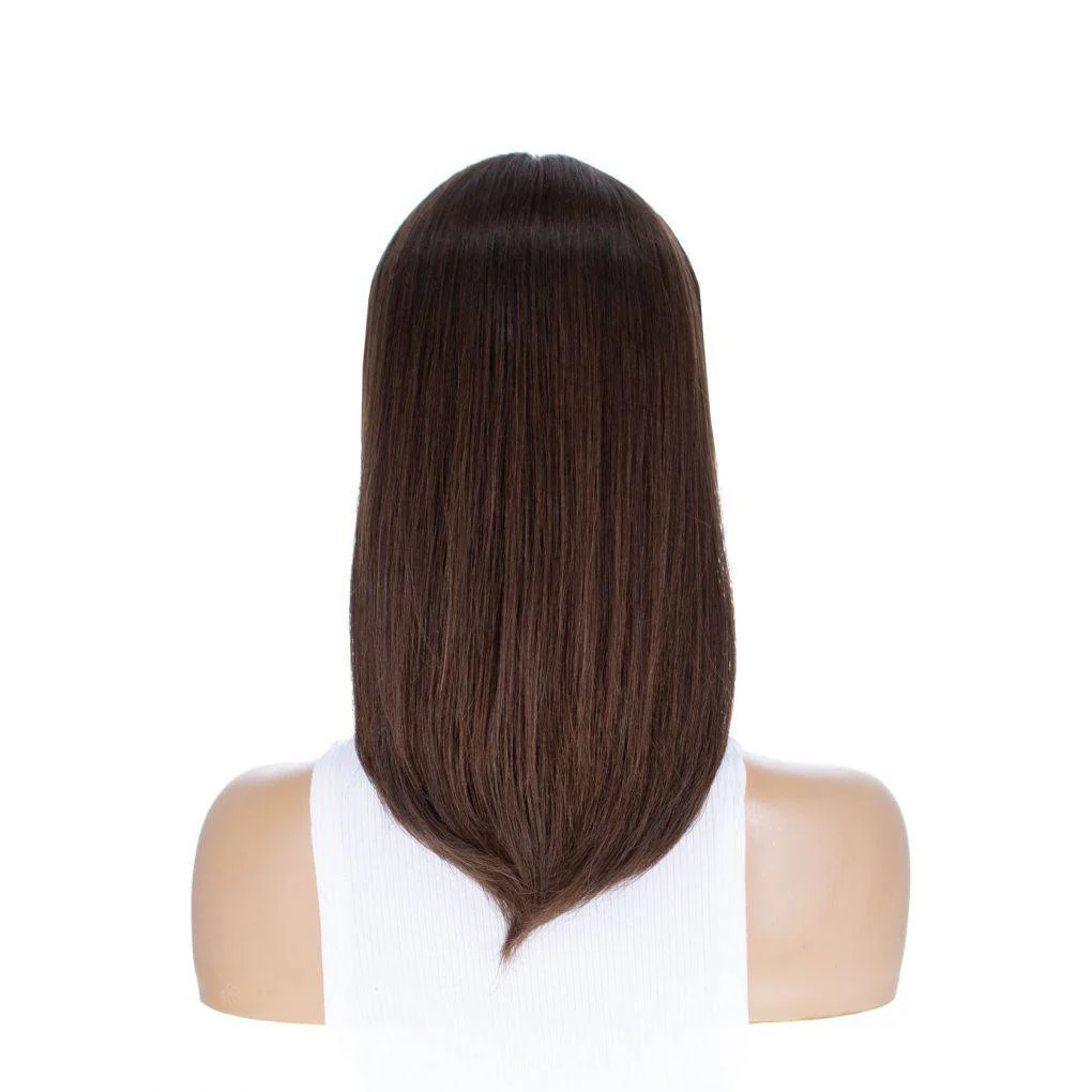 16" Divine Luxe Lace Top Wig #6 Neutral Medium Brown - Image 5