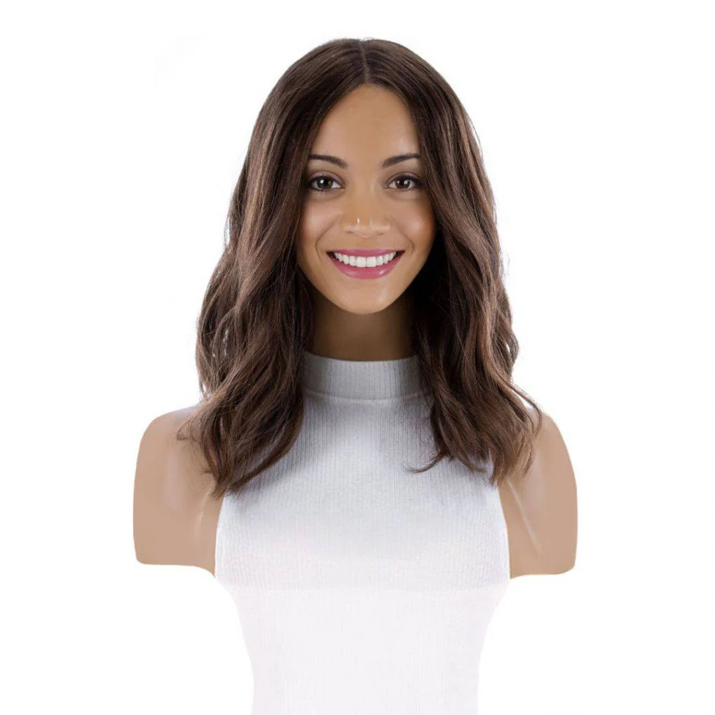 16" Divine Luxe Lace Top Wig #8 Warm Medium Brown - Image 2