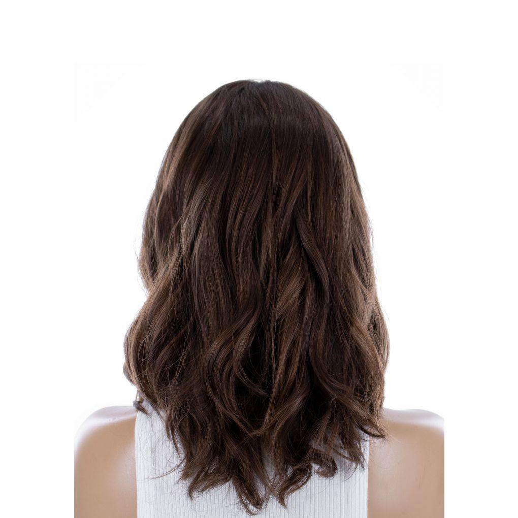 16" Divine Luxe Lace Top Wig #8 Warm Medium Brown - Image 4