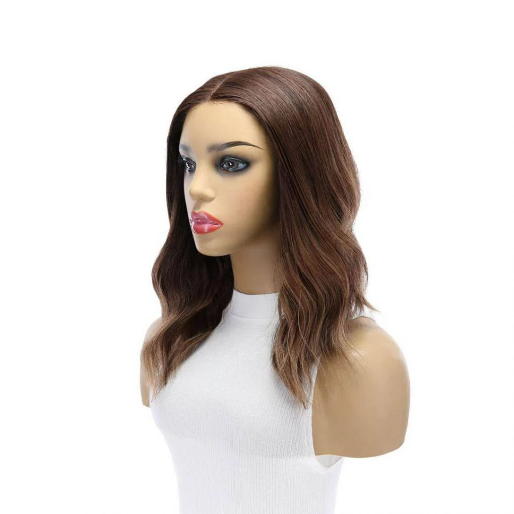 16" Divine Lace Top Wig Medium Brown Balayage - Image 5
