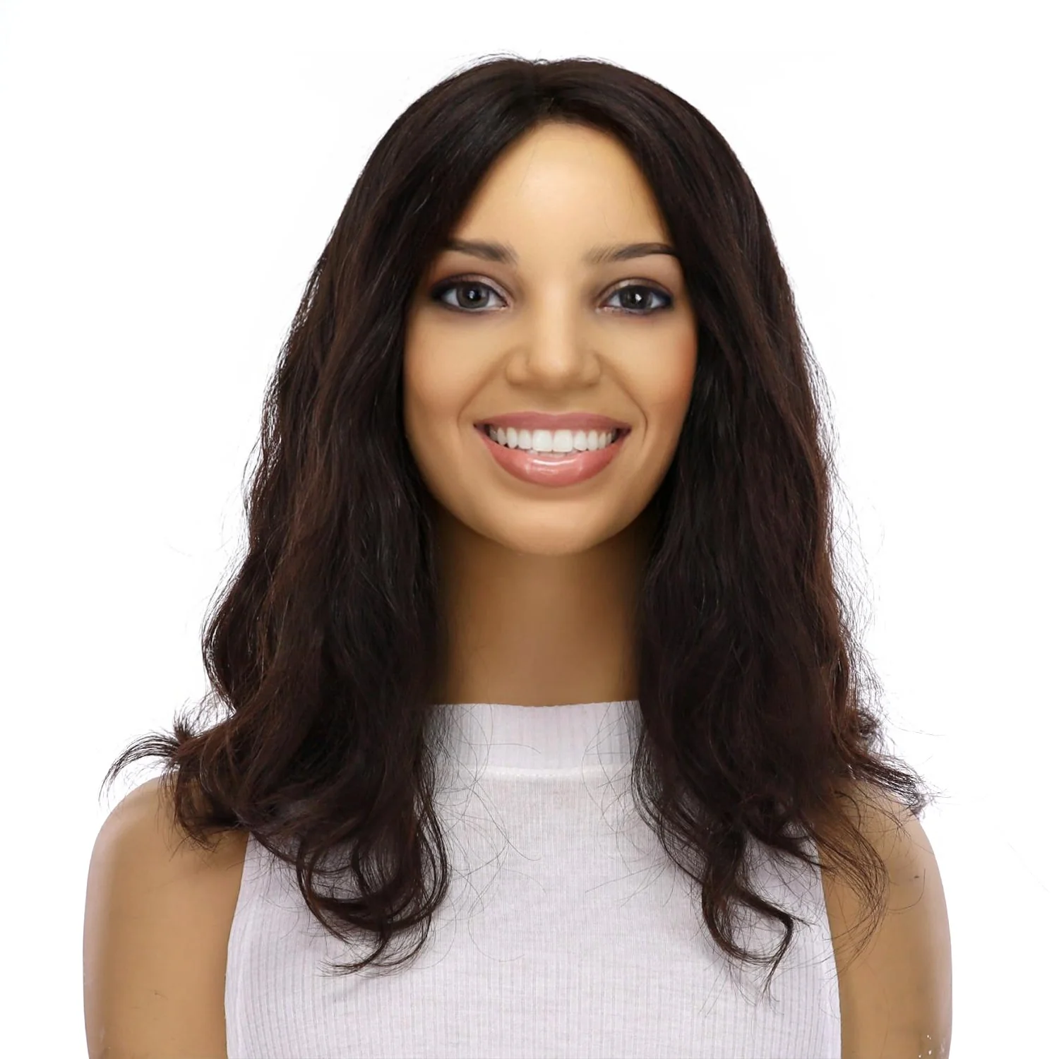 16" Divine Lace Top Wig Natural Black Wavy - Image 2
