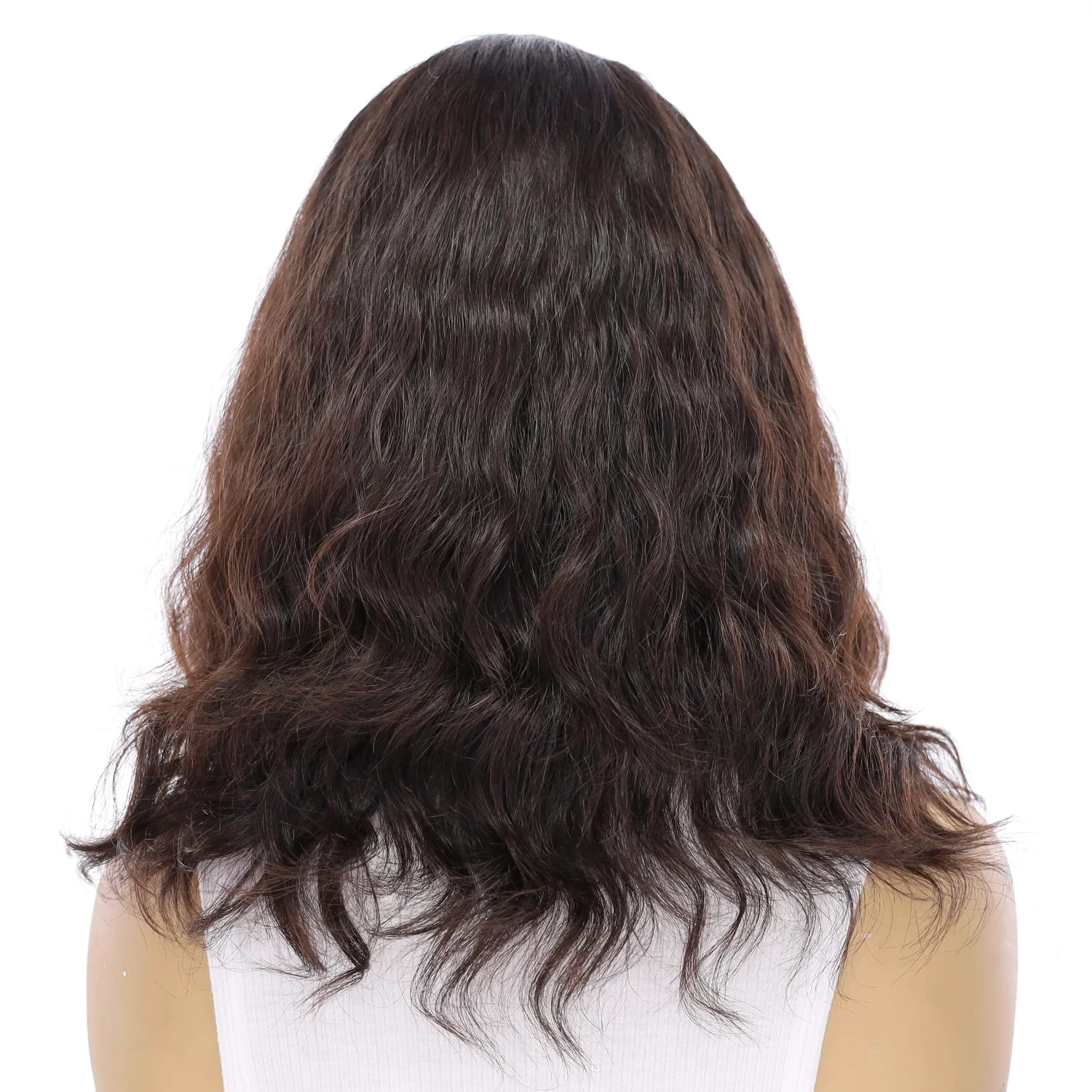 16" Divine Lace Top Wig Natural Black Wavy - Image 3