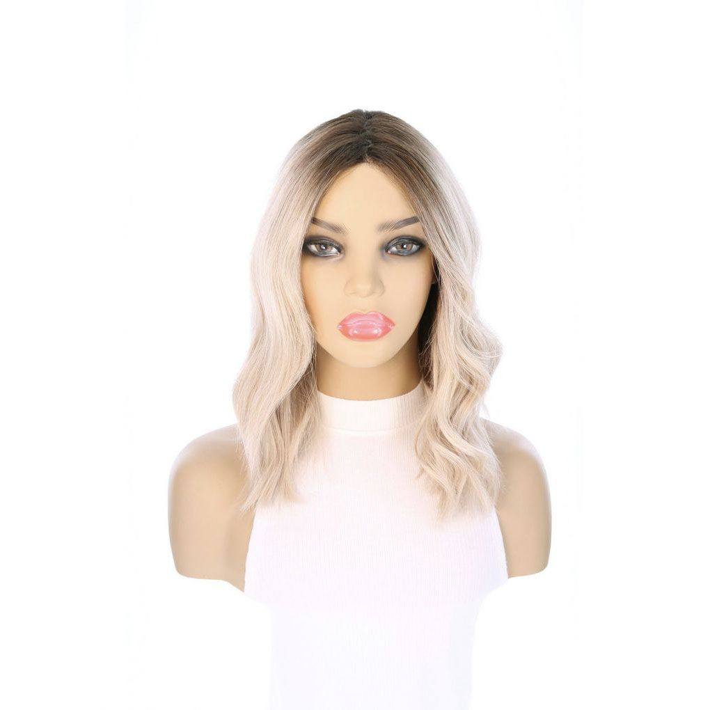 16" Divine Lace Top Wig Platinum Blonde w/ Full Rooting - Image 3