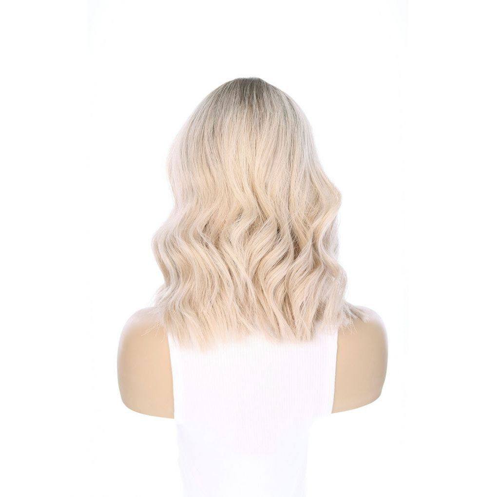 16" Divine Lace Top Wig Platinum Blonde w/ Full Rooting - Image 4
