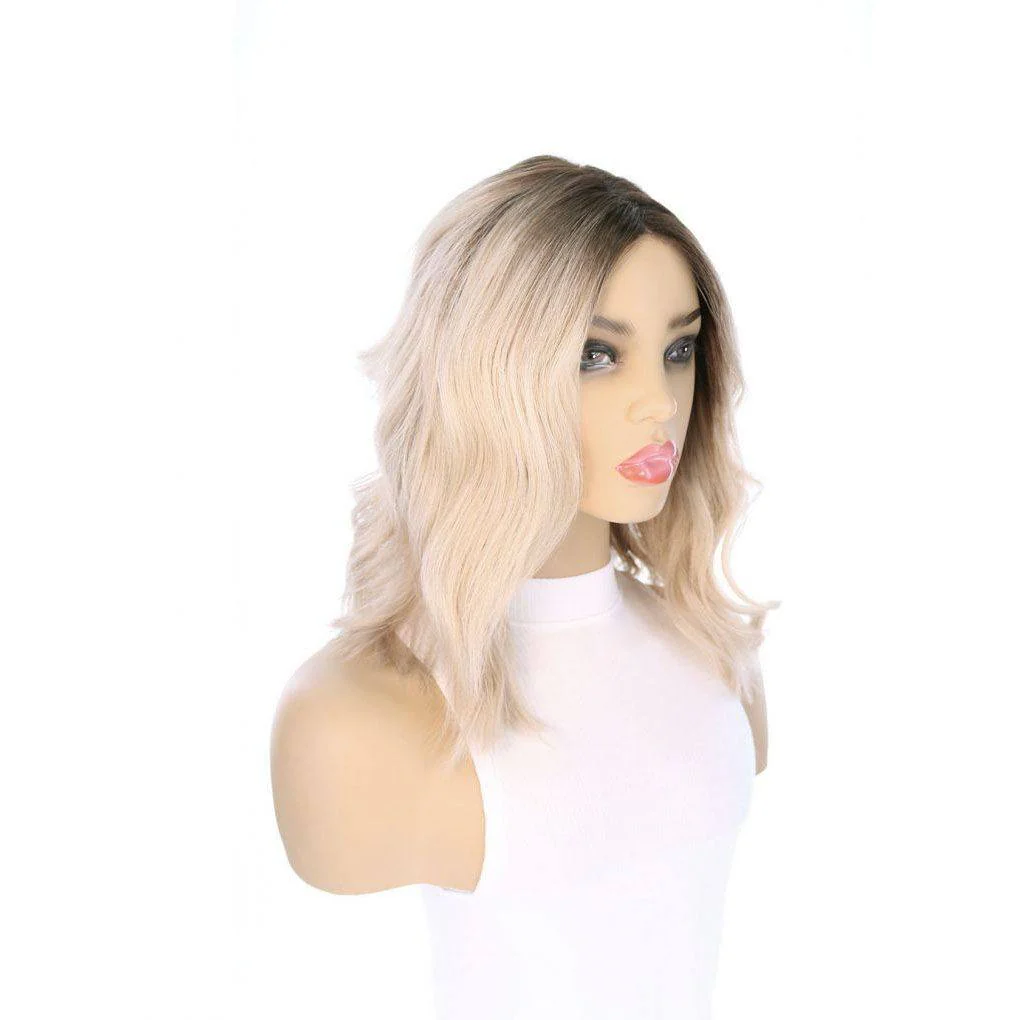 16" Divine Lace Top Wig Platinum Blonde w/ Full Rooting - Image 6
