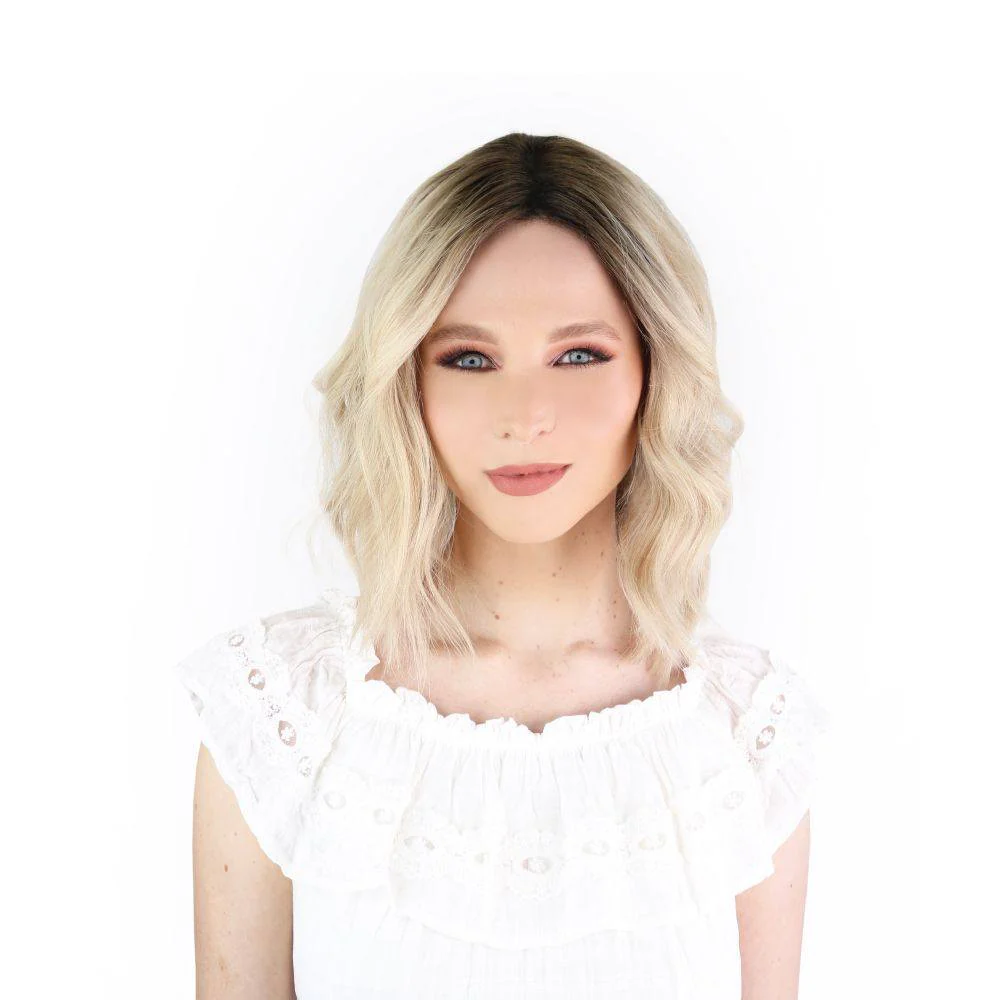 16" Divine Lace Top Wig Platinum Blonde w/ Full Rooting - Image 7