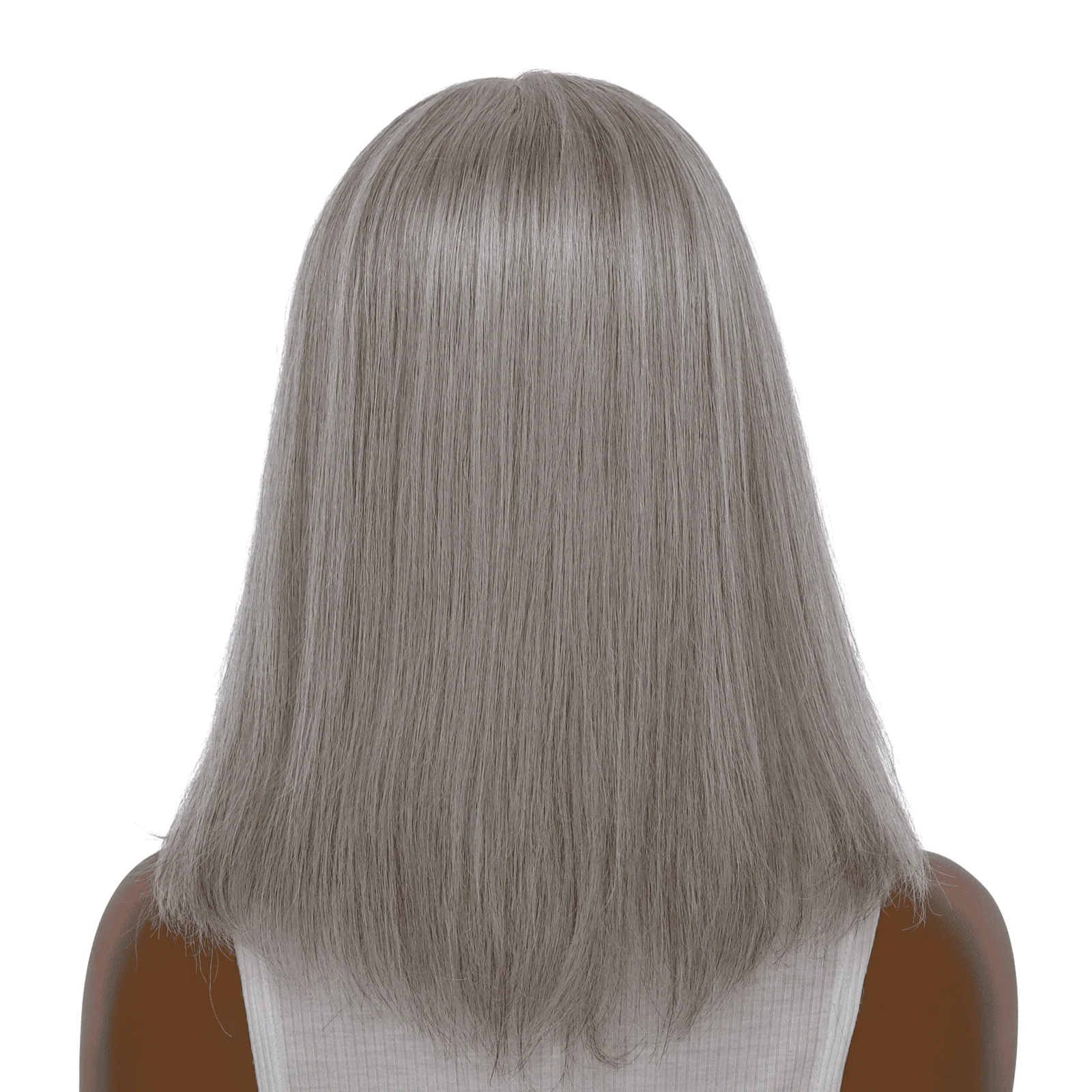 16" Princess Silk Top Wig Snow Grey - Image 3