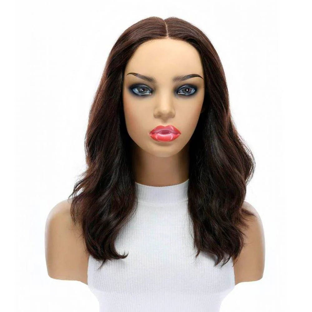 16" Secret Lace Top Wig #4 Dark Brown - Image 5