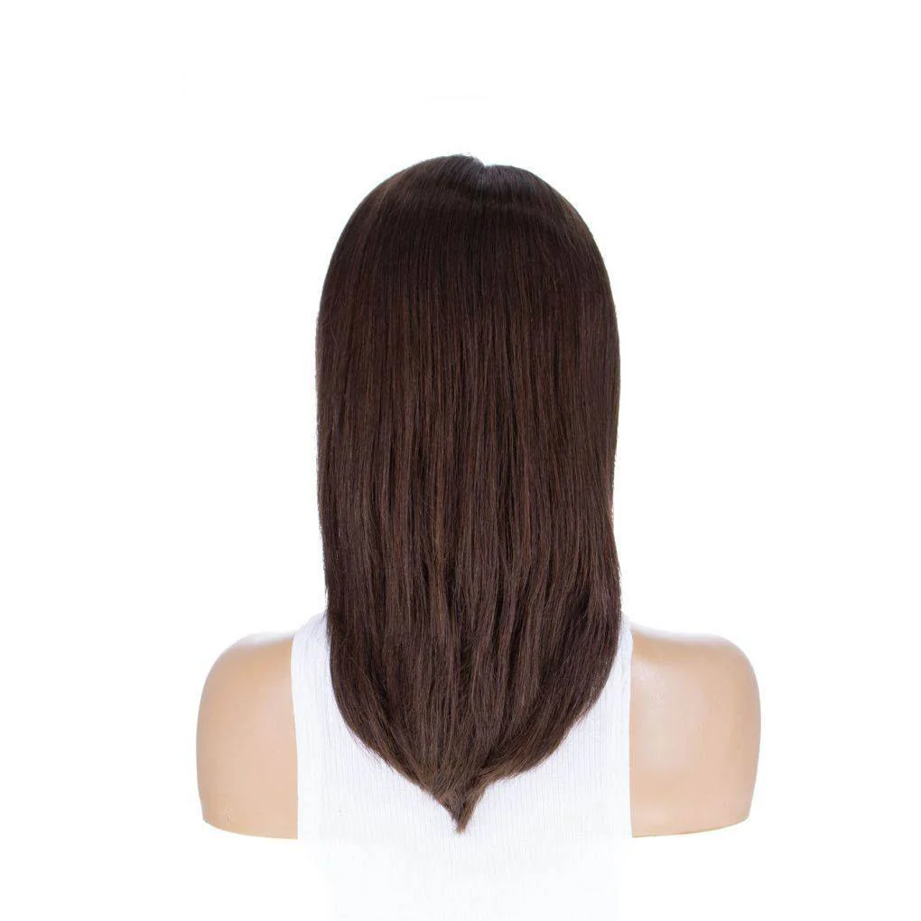 16" Secret Lace Top Wig #6 Neutral Medium Brown - Image 5